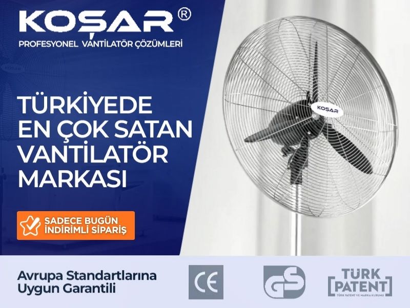 Koşar KSV-750 ve KSV-D750 Sanayi Tipi Vantilatör